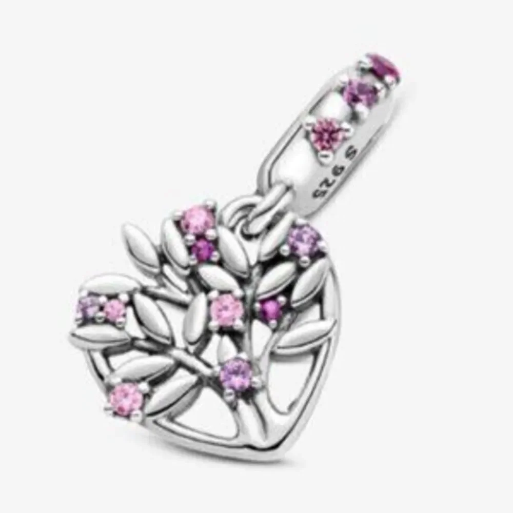 Pandora Pink Heart Family Tree Dangle Charm